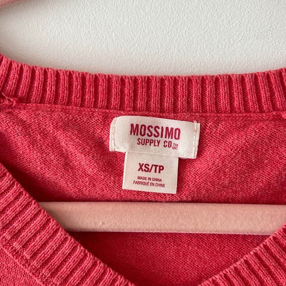 Mossimo Coral Cotton & Wool V-Neck Sweater - Picture 16 of 16